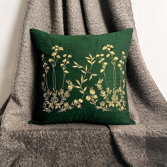 Forest Mirage - Pure Linen Throw Pillow Cover - 20X20"